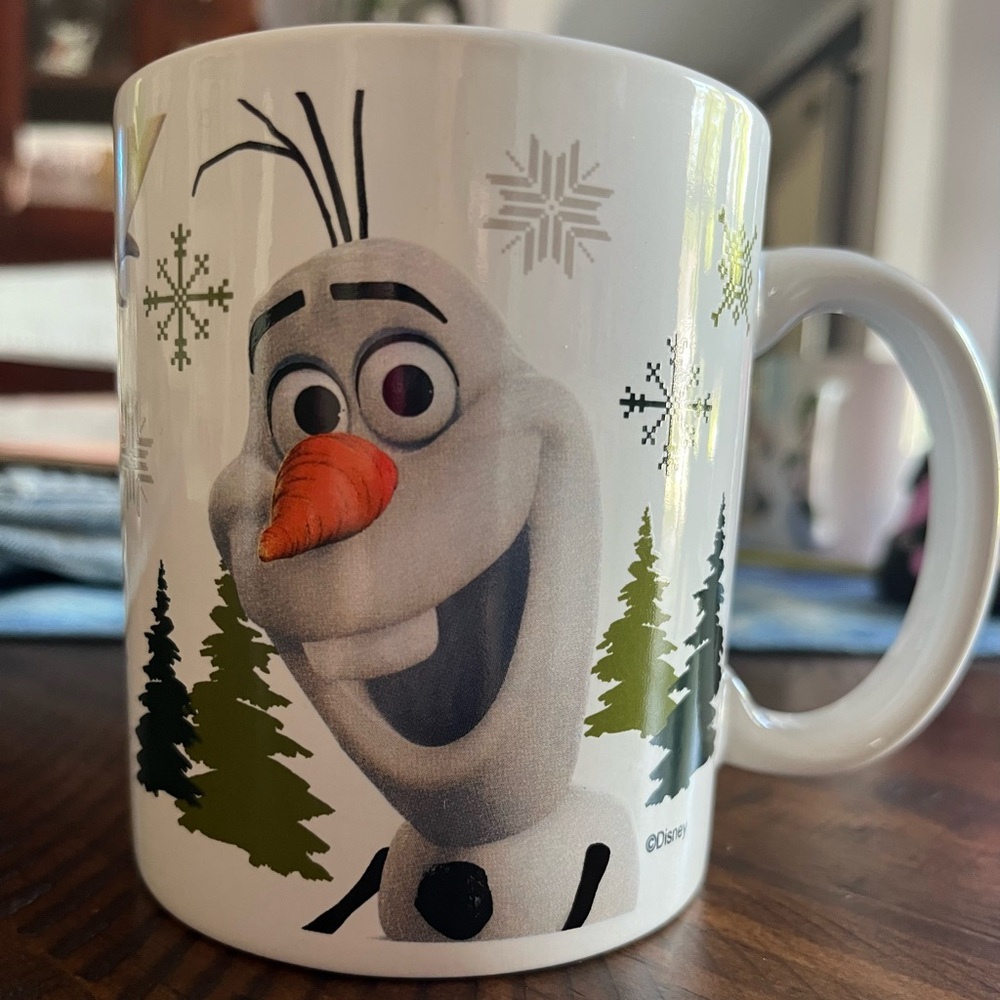 Disney Olaf Mug with Green and Orange Accents